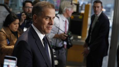 WASHINGTON, DC - FEBRUARY 28: Hunter Biden, son of U.S. President Joe Biden, departs from a closed-door deposition before the House Committee on Oversight and Accountability, and House Judiciary Committee in the O’Neill House Office Building on February 28, 2024 in Washington, DC. The meeting is part of the Republicans’ impeachment inquiry into President Joe Biden. (Photo by Anna Moneymaker/Getty Images)