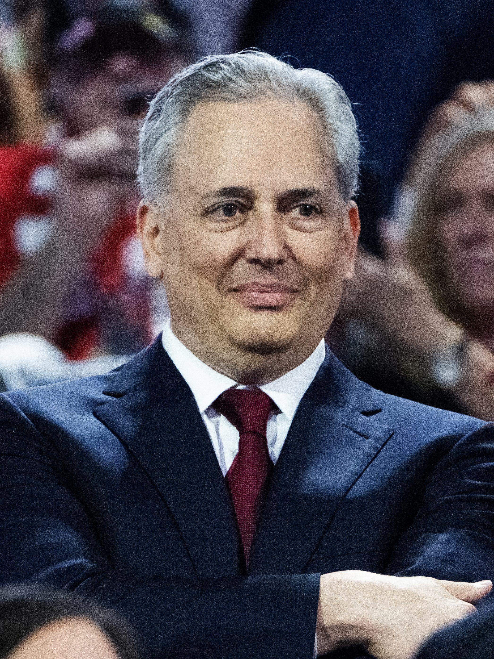 UNITED STATES - JULY 15: David Sacks, a venture capitalist, and Sen. JD Vance, R-Ohio, right, vice presidential nominee, are seen in Fiserv Forum on the first day of Republican National Convention in Milwaukee, Wis., on Monday, July 15, 2024. (Tom Williams/CQ-Roll Call, Inc via Getty Images)