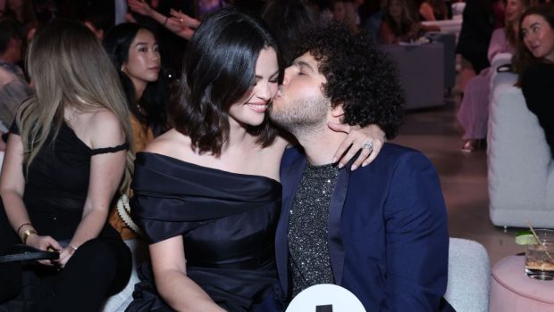 LOS ANGELES, CALIFORNIA - OCTOBER 24: (L-R) Selena Gomez and Benny Blanco attend the Second Annual Rare Impact Fund Benefit Supporting Youth Mental Health, hosted by Selena Gomez, at Nya Studios on October 24, 2024 in Los Angeles, California. (Photo by Amy Sussman/Getty Images)