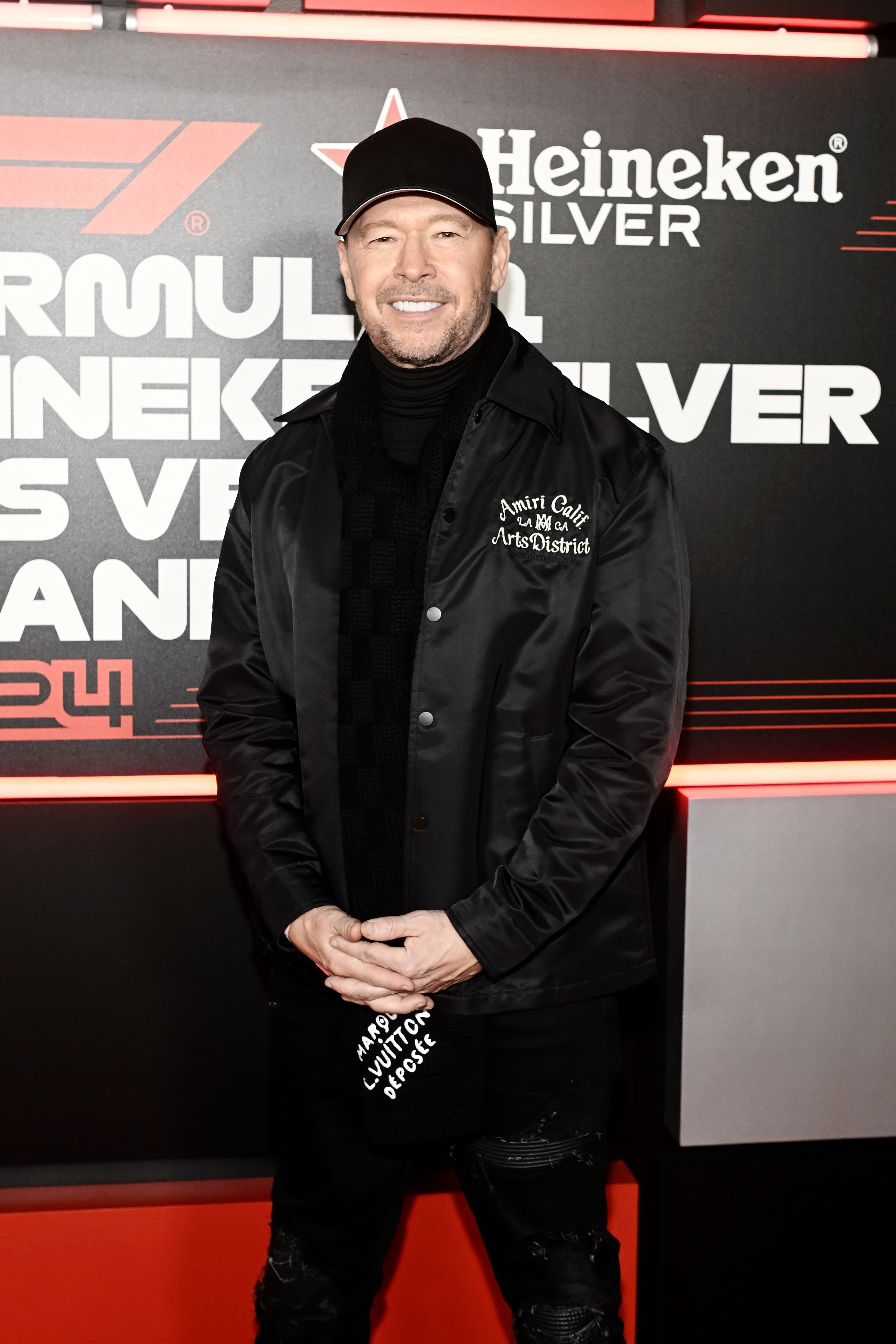 LAS VEGAS, NEVADA - NOVEMBER 23: Donnie Wahlberg attends the F1 Grand Prix of Las Vegas on November 23, 2024 in Las Vegas, Nevada. (Photo by Bryan Steffy - Formula 1/Formula 1 via Getty Images)