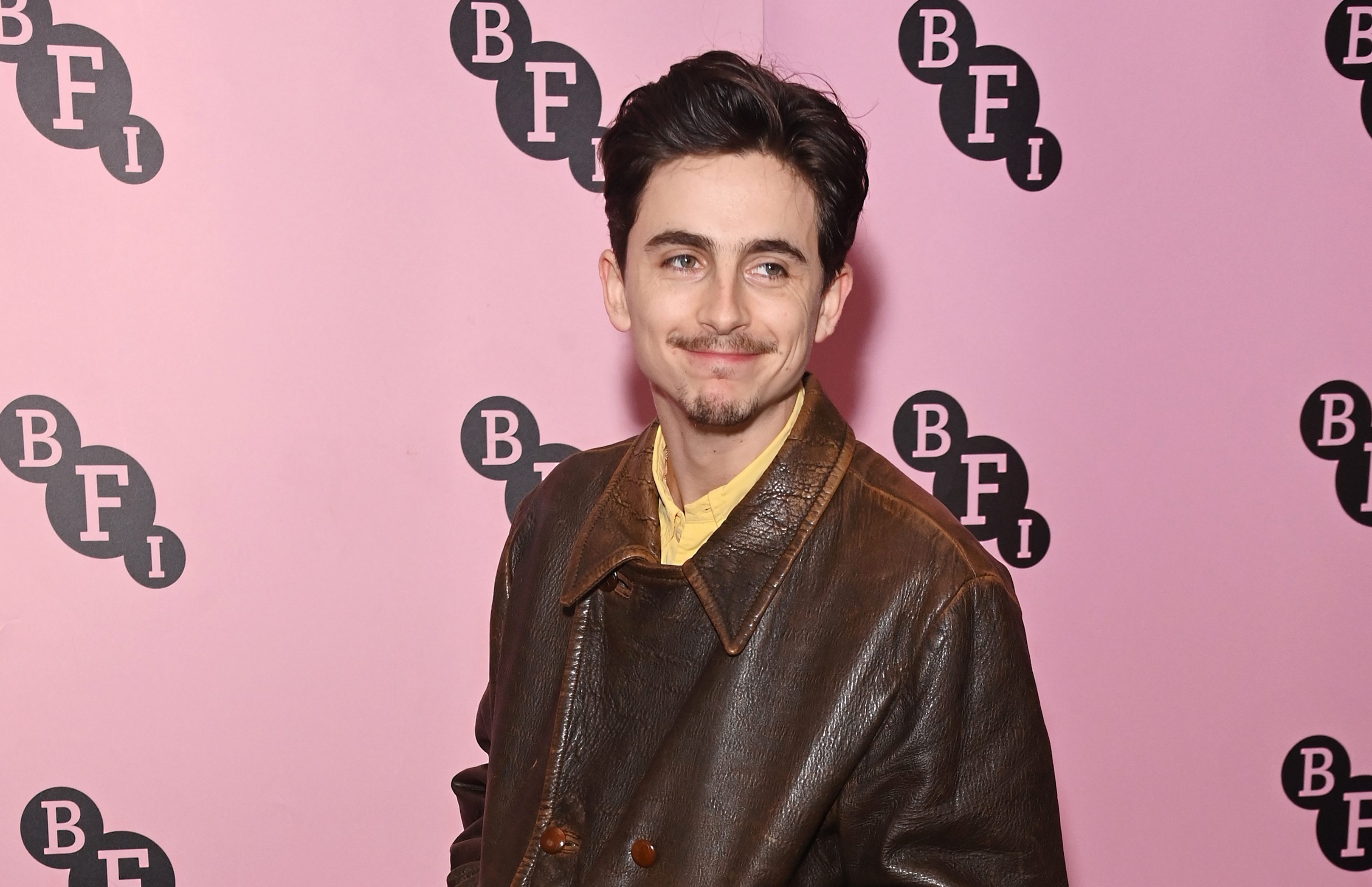 LONDON, ENGLAND - DECEMBER 18: Timothee Chalamet poses ahead of an In Conversation with Saoirse Ronan at BFI Southbank on December 18, 2024 in London, England. (Photo by Alan Chapman/Dave Benett/WireImage)