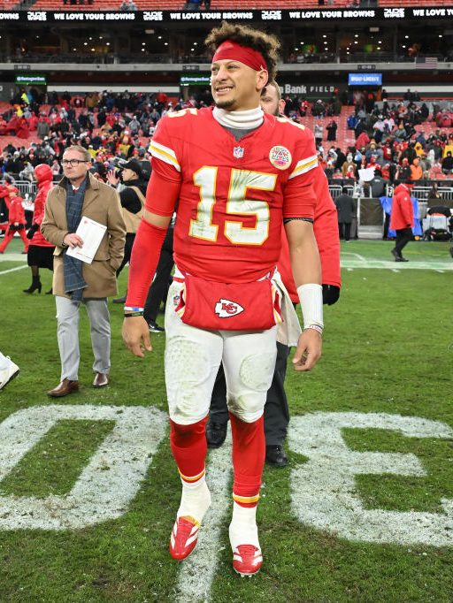 CLEVELAND, OHIO - DECEMBER 15: Patrick Mahomes #15 of the Kansas City Chiefs looks on after the game against the Cleveland Browns at Huntington Bank Field on December 15, 2024 in Cleveland, Ohio. (Photo by Nick Cammett/Getty Images)