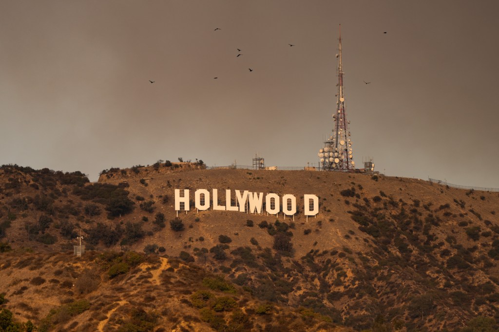 Landmarks Amid L.A. Fires The Hollywood Sign