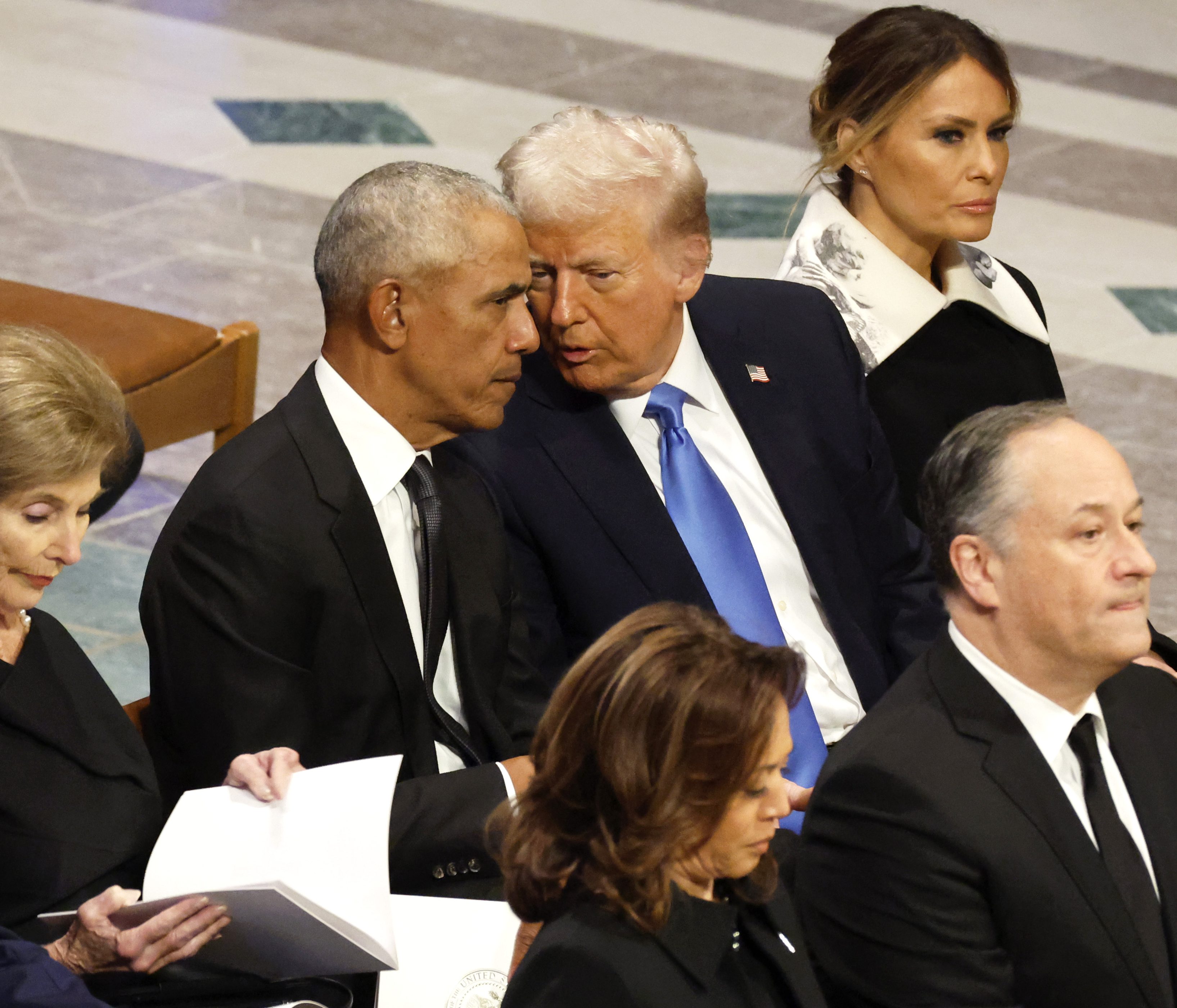 Trump & Obama at Jimmy Carter's Funeral: Photos