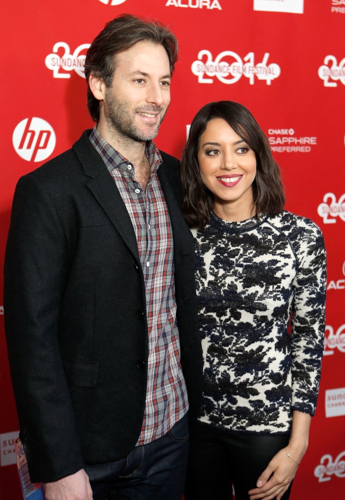 Jeff Baena and Aubrey Plaza in 2014